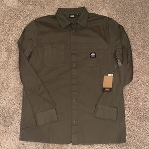 NWT hunter green Vans workwear shirt size medium